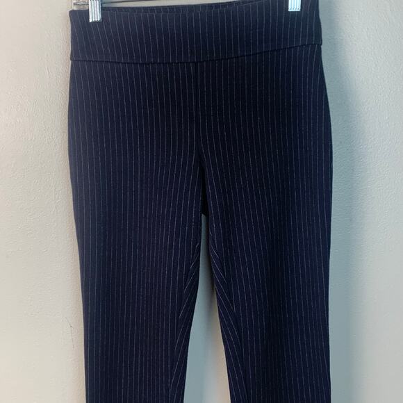 Express Columnist Ankle Gray Pinstripe Stretch Dress Pants Size Small - Picture 2 of 10